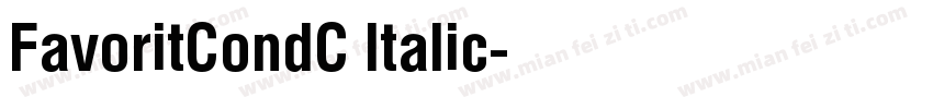 FavoritCondC Italic字体转换